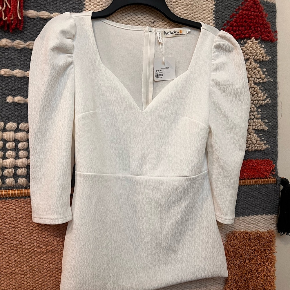 White Puff Sleeve Top